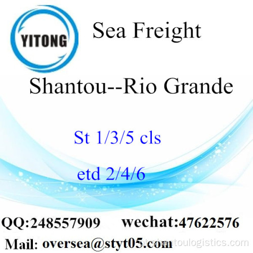 Consolidação LCL de Shantou Port para Rio Grande